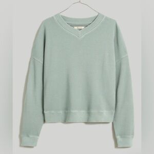 Madewell Waffle Knit Boxy Sweatshirt Tee